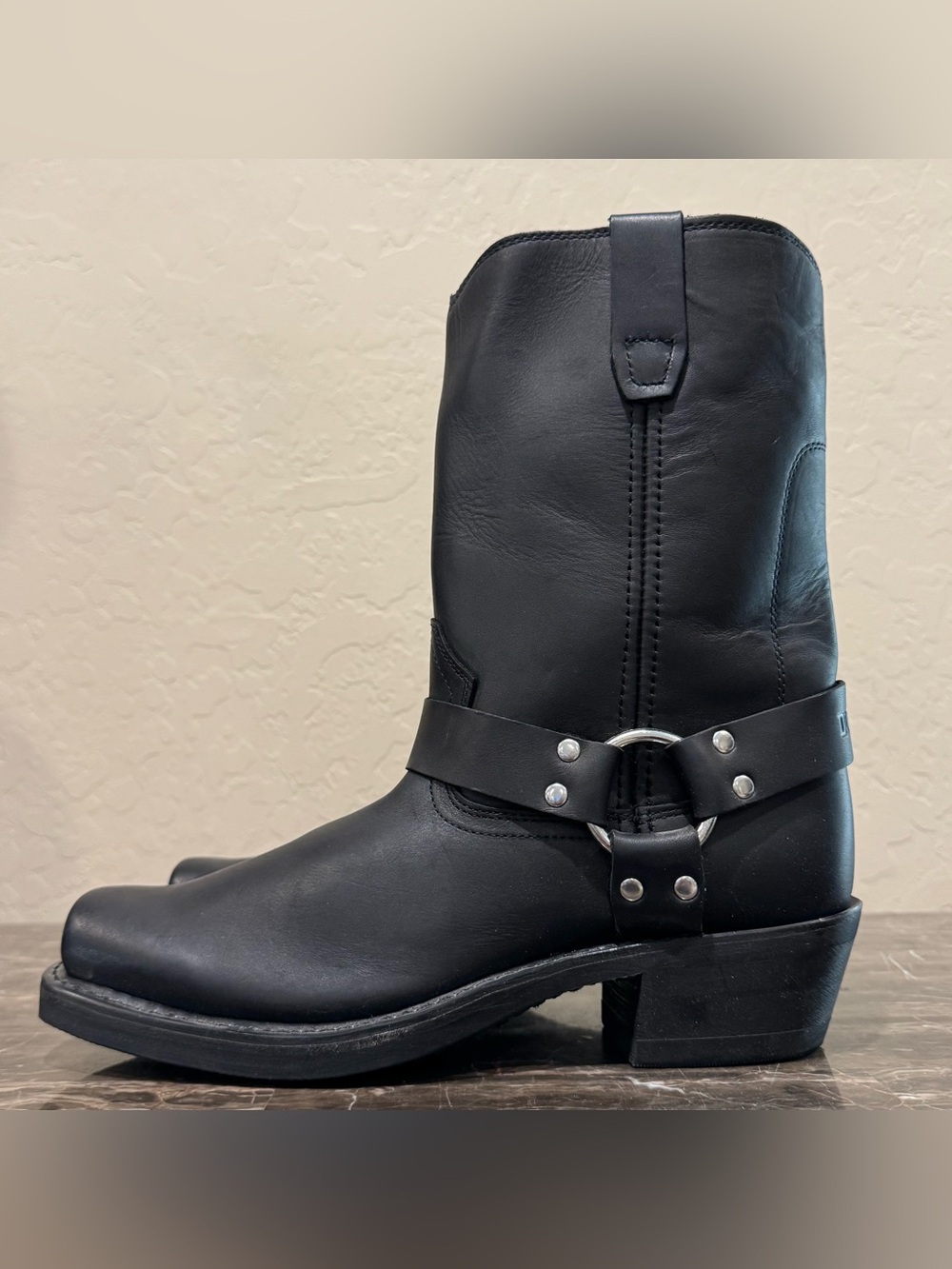 NEW Durango Women's Black Leather Harness Moto Boots